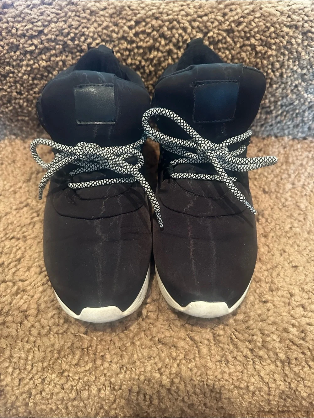 Black Sneakers with White Accent Laces